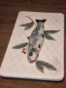 Pokrywka od pojemnika na śledzie fajans Włocławek