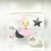 Karuzelka z baletnicą, mobil, zawieszka, handmade