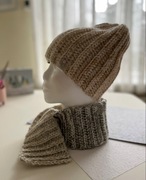 Czapka i szalik zrobione na szydełku, beanie and scarf handmade