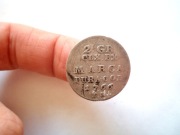 POLSKA: 2 GROSZE (PÓŁZŁOTEK) 1766 R - ŁADNY STAN