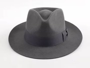 Kapelusz Męski Wełniany Fedora Szary R-59