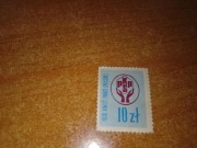 Nalepka dobroczynna składkowa Polskiego Komitetu Pomocy Społecznej PRL