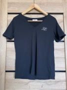 Czarny bawełniany T-shirt Reserved S