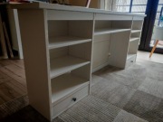 Nadstawka na biurko Hemnes - lite drewno - biała IKEA