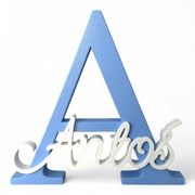 Antoś - duża litera + imię - ozdoba do pokoju dziecka