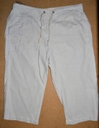 98^ yours letnie spodnie damskie rybaczki w gumkę  len 48/50