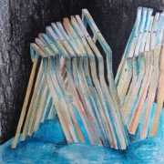 Rysunek, suche pastele, "Kompozycja konstrukcyjna"