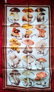 Serweta lniana, obrus, Tea Towel, makatka, grzyby