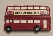 Magnes na lodówkę ceramiczny Best Of British RED BUS LONDON UK ENGLAND(4K)