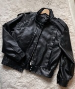 Kurtka skóra ekologiczna viralowa czarna Shein oversize bomber XS/S/M