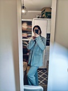 Stylowy Damski Garnitur Błękitny/Miętowy