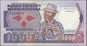 Madagaskar 1000 franków 1983 - A/6 - stan bankowy UNC -