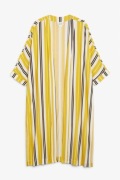 Monki H&M narzutka kamizelka długa oversize maxi paski prążki plażowa boho