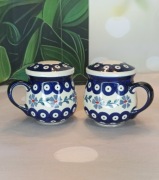 Solniczka i pieprzniczka kubki ceramika Bolesławiec