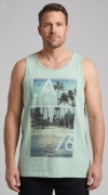 Męski Tank Top EASY – Rozmiar XXL – Laundered Cotton – Nadruk California