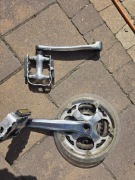 Korba rowerowa 3 zebatki i pedały 