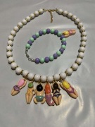 Naszyjnik wakacyjny naszyjnik zestaw perła korale bizuteria