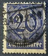 Niemcy Deutsches Reich, Znaczek służbowy z serii z 1920 roku.