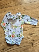 Ted Baker body niebieskie wiosenne kwiaty kołnierzyk niemowlęce 68