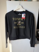 Tommy Hilfiger damska czarna bluza z nadrukiem rozmiar S