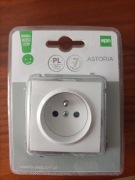 Gniazdo pojedyncze ASTORIA biały ELEKTRO-PLAST