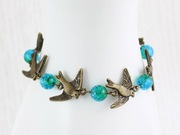 Native Bloom bransoletka JASKÓŁKI vintage boho ptaki PIĘKNY PREZENT NA135