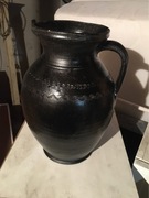 Gliniany dzbanek czarny metalic