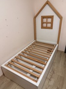 Łóżko dziecięce domek 180x100 drewno Buk Lity