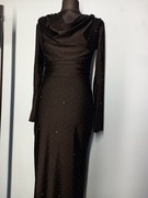 Sukienka dzianinowa błyszcząca rozmiar 36/38/40 czarna