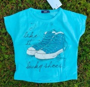  ŻAREK śliczna bluzeczka z trampkami,cienka,przewiewna bawełna,98