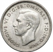 AUSTRALIA 1 floren 1946, KM# 40a, XF, srebro500