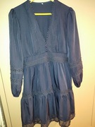 Sukienka tunika granatowa L