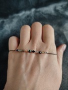 Bransoletka szafir szmaragd apatyt piryt noc Kairu agat kwarc z rutylem 