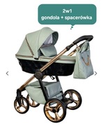 Wózek 2w1 Adbor Loretto gondola spacerówka ekoskóra szałwiowy 