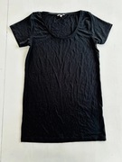 Czarna bluzka badic casual 42/XL dłuższa klasyczna #1952