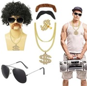Zestaw akcesoria 6 szt. muzyk gwiazda rapu hip hop rocka kostium  nowy
