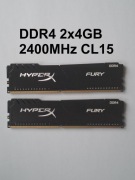 HyperX Fury DDR4 8GB (2x4GB) 2400MHz CL15 | MemTest OK