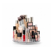Organizer na Kosmetyki Obrotowy 360° - Przezroczysty Stojak na Makijaż