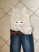 Made in italy koszulka top bluzka t-shirt wężowa skóra