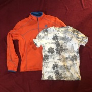 bluza trekkingowa ALPENPLUS turystyczna męska r. XL pomarańczowa + T-shirt