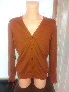 Ceglasty Sweter Cardigan Męski Glostory XL brąz jak nowy 
