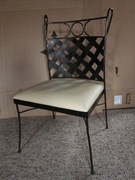 Krzesło metal + skóra .Piękne stare stylowe metalowe 