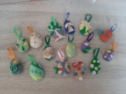 Filcowe jajeczka ozdoba wisząca 