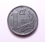 Holandia 1 cent 1942 PIĘKNA!