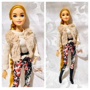 Zestaw dla lalki Barbie 6 części pasek torba golf kamizelka buty spodnie 