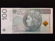 Banknot 100 zł, numer radar