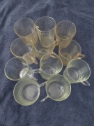 Szklanki z uchem, wołomin 11 sztuk