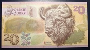 Banknot testowy PWPW 20 POLSKIE ŻUBRY UNC seria FO