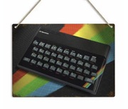 Obraz na blaszce metalowej, retro, ZX Spectrum, 20 x 30 cm