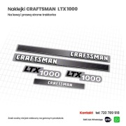 Naklejki kosiarki traktorka CRAFTSMAN LTX1000